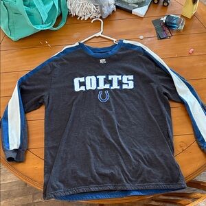 Colts Long Sleeve Shirt - grey Blue and white